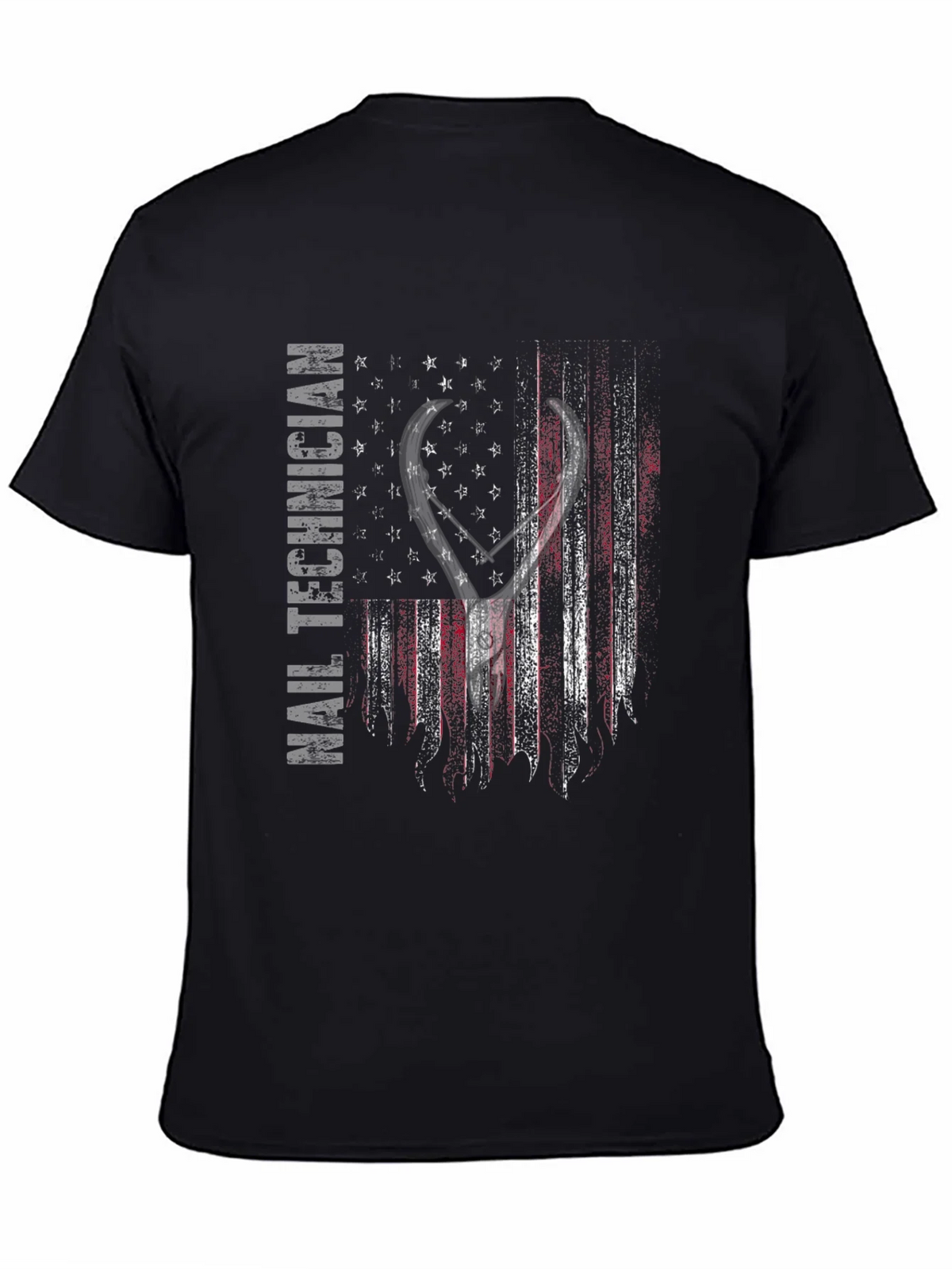 Nail Technician American Flag T-Shirt product image 4