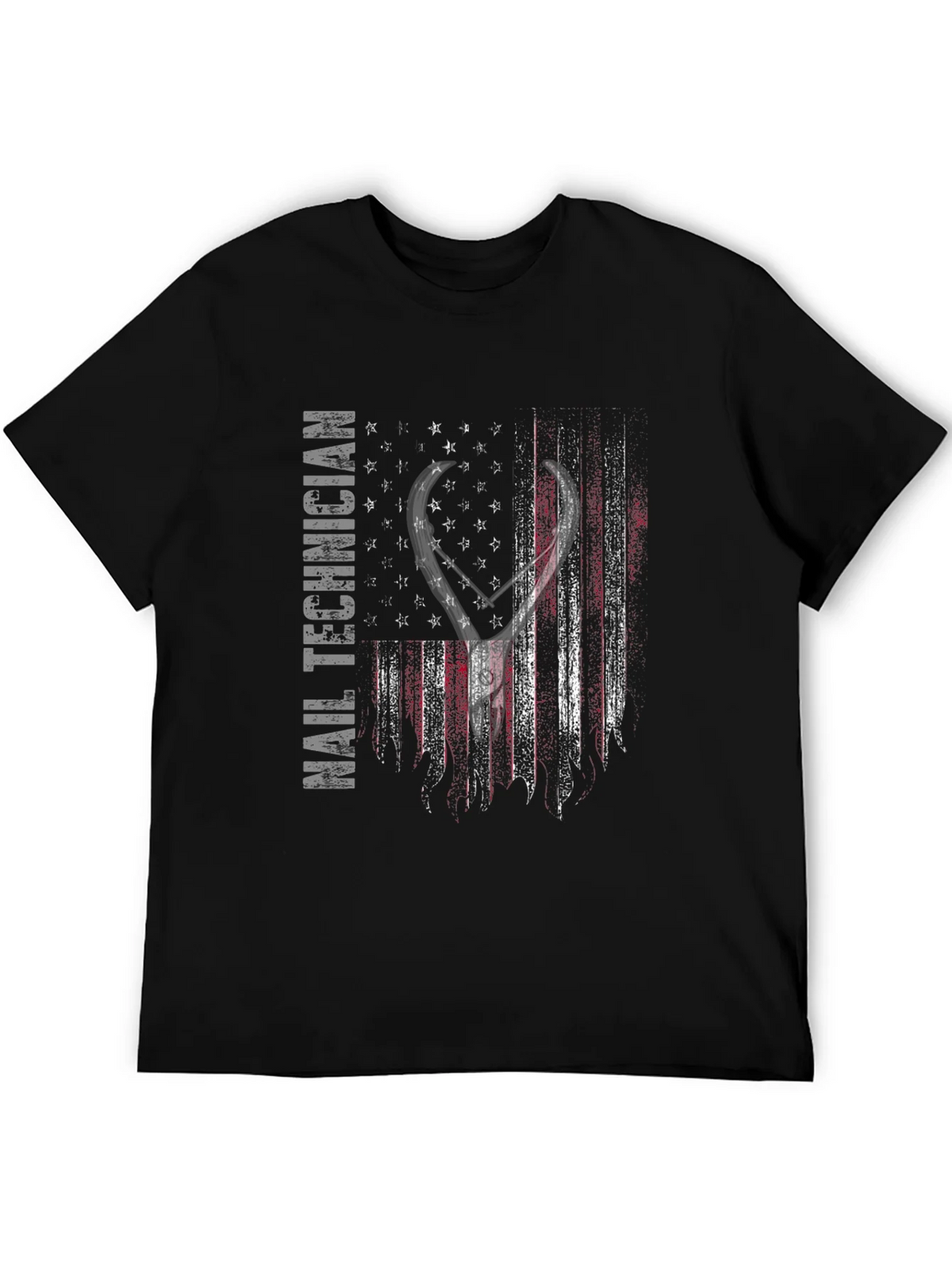 Nail Technician American Flag T-Shirt product image 5
