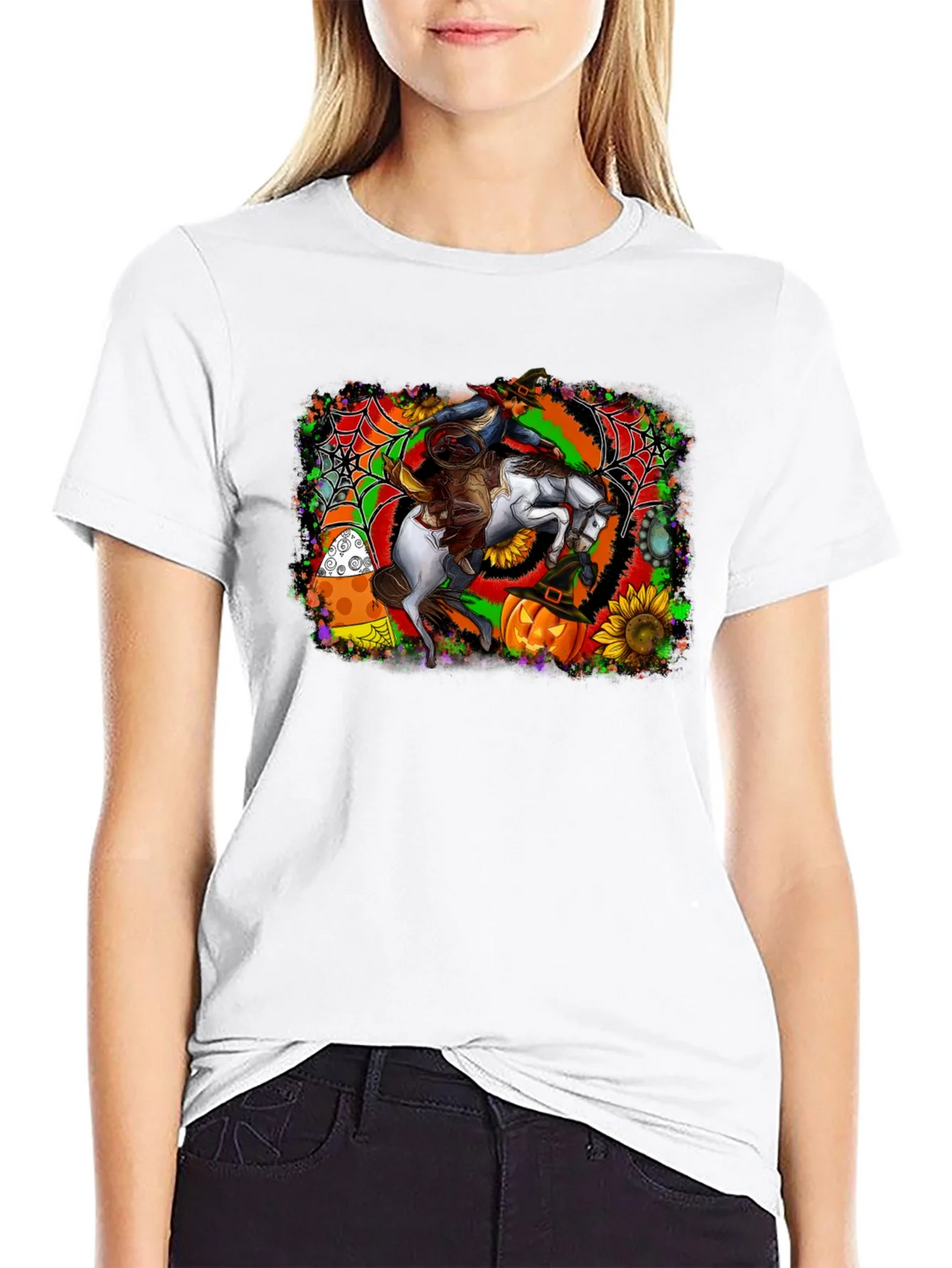 Halloween Horse Rider T-Shirt - Spooky Season Apparel product image 8