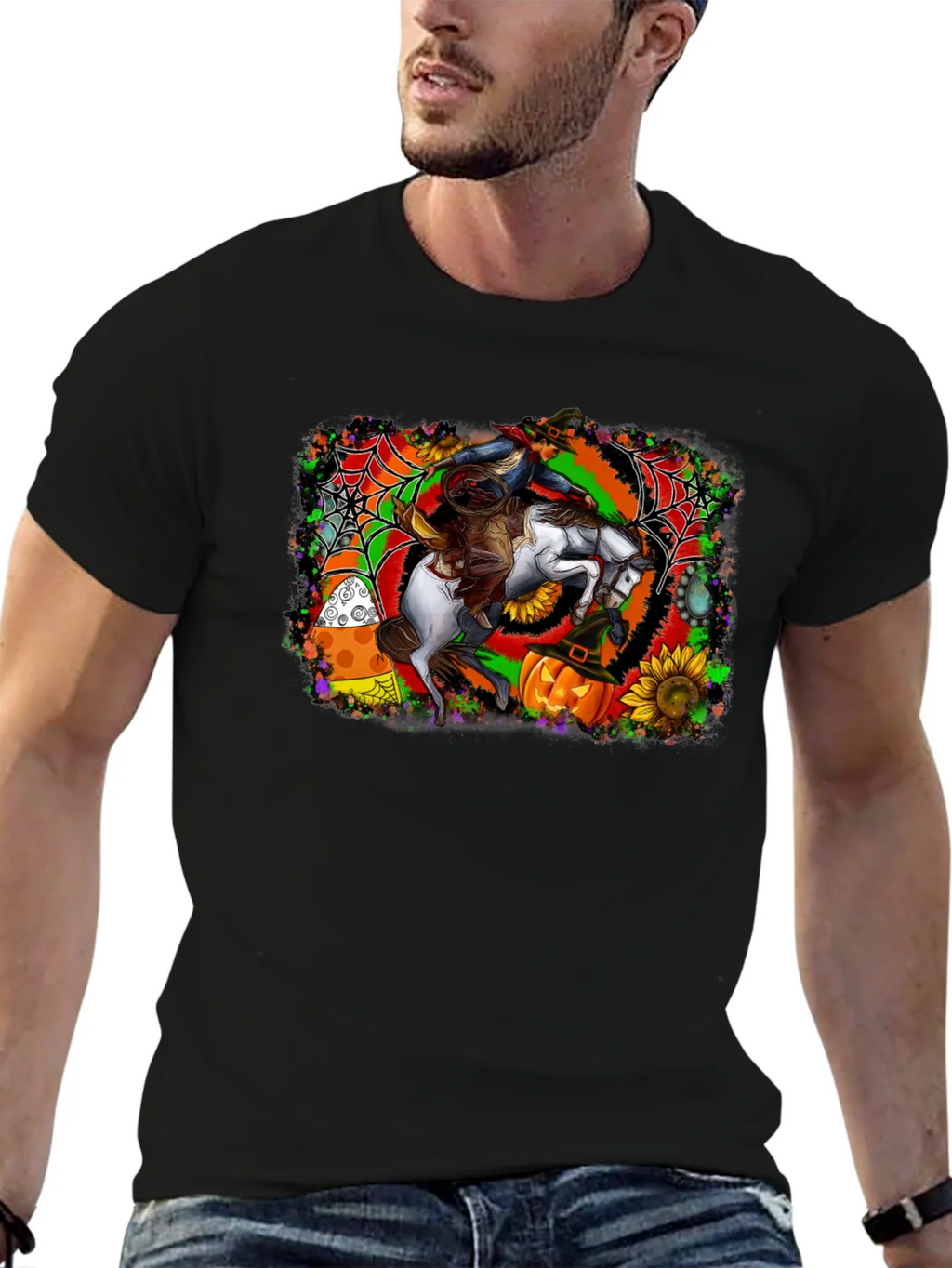 Halloween Horse Rider T-Shirt - Spooky Season Apparel product image 6