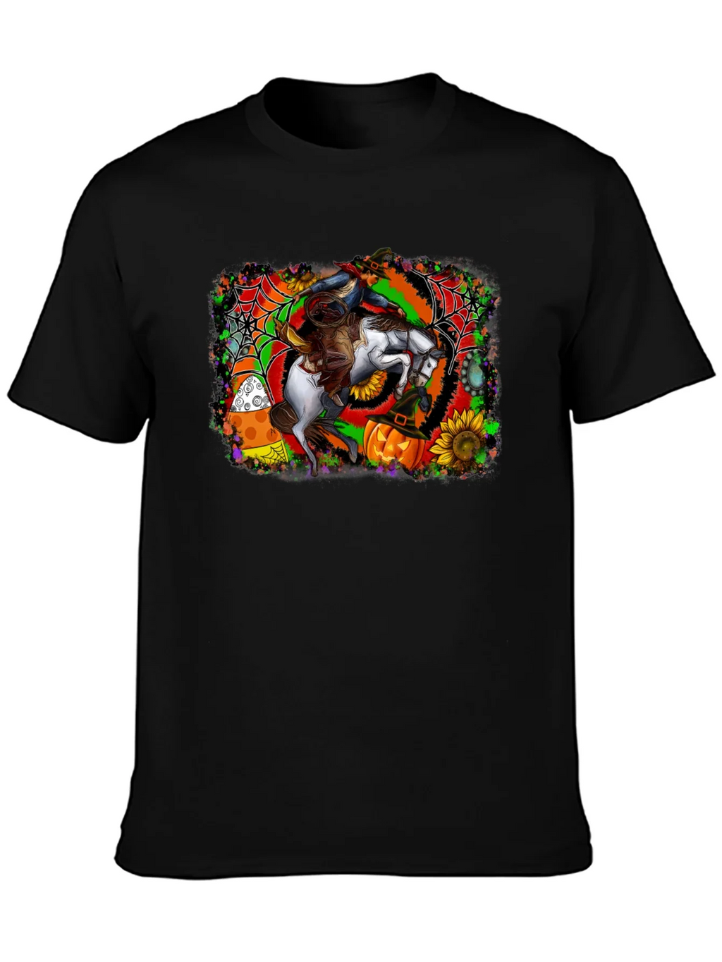 Halloween Horse Rider T-Shirt - Spooky Season Apparel product image 3