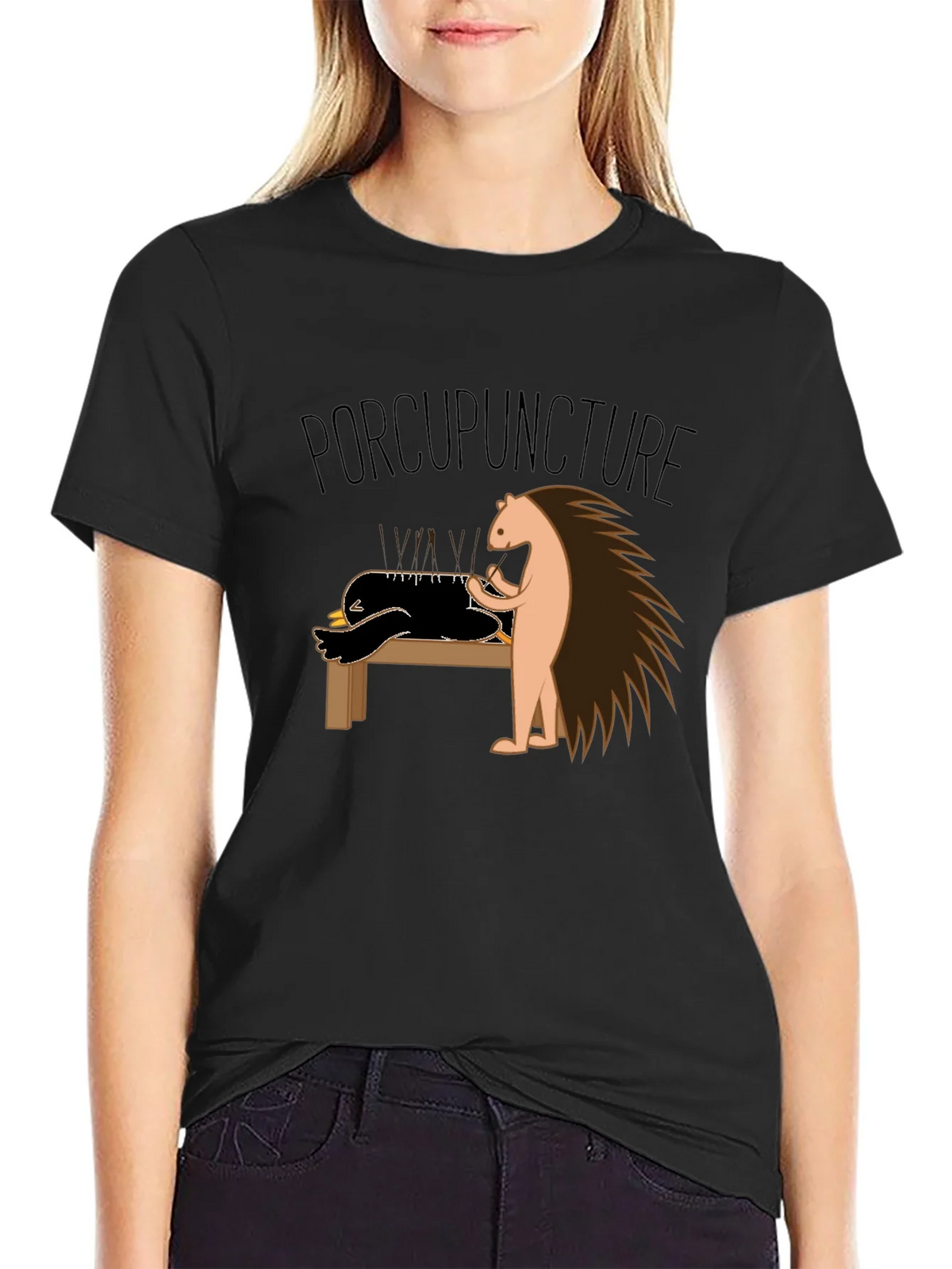 Funny Porcupuncture T-Shirt - Acupuncture Pun Tee product image 2
