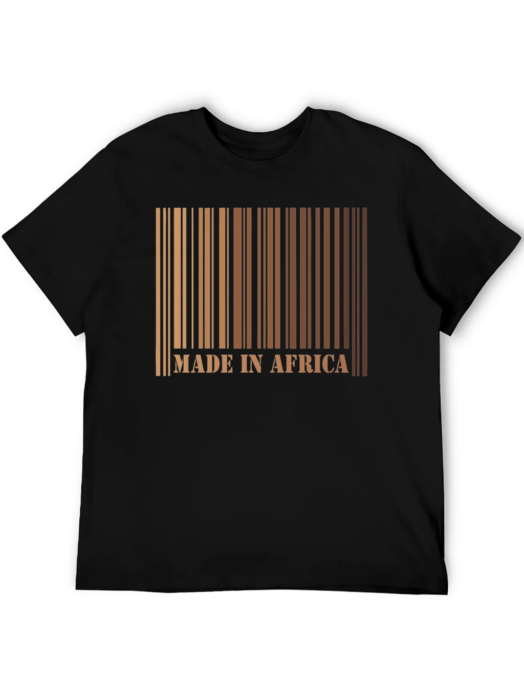 Made in Africa Barcode Graphic Tee - Black Cotton Shirt product image 3