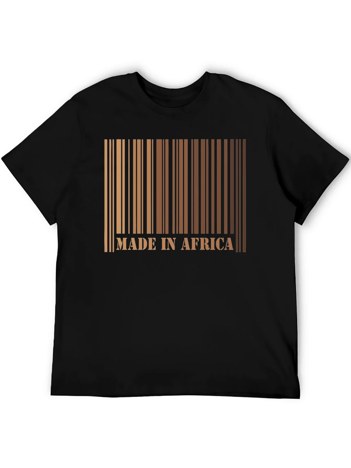 Made in Africa Barcode Graphic Tee - Black Cotton Shirt product image 3