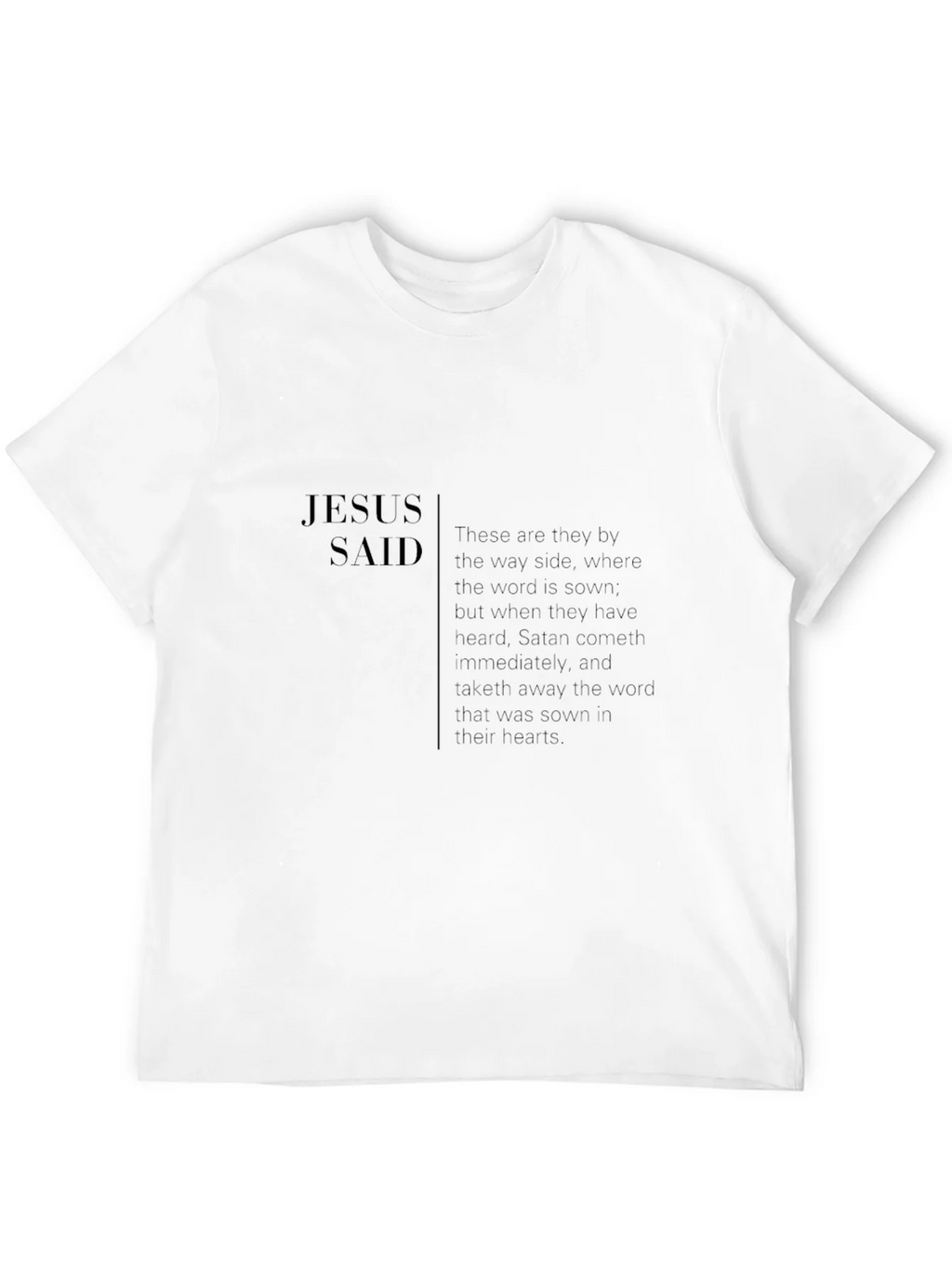 Jesus Said Black Graphic T-Shirt product image 11