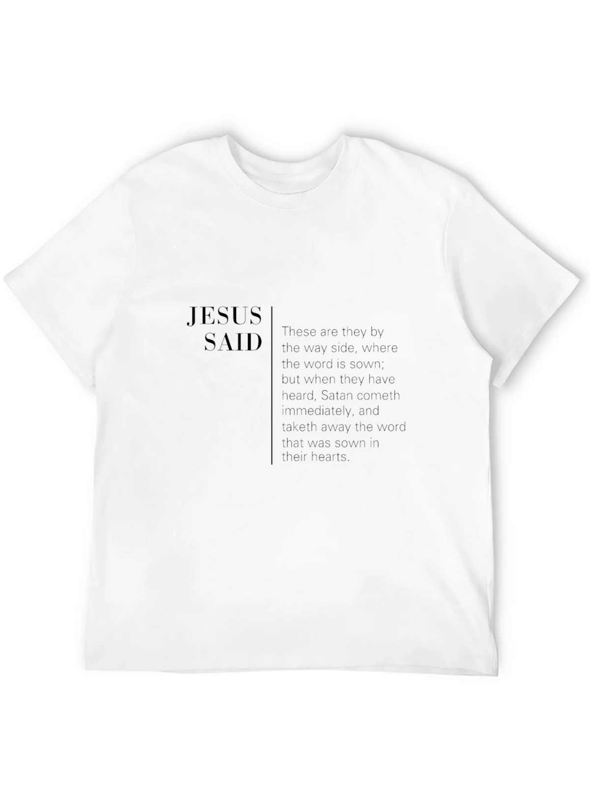 Jesus Said Black Graphic T-Shirt product image 11