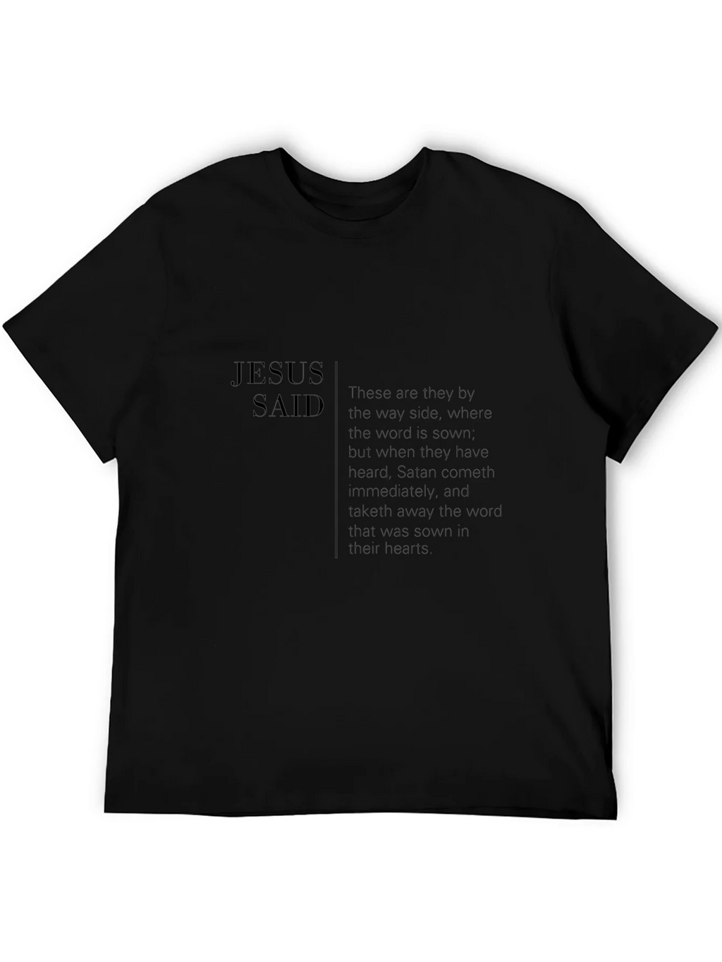 Jesus Said Black Graphic T-Shirt product image 5