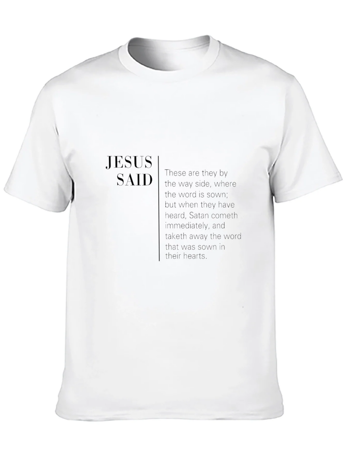 Jesus Said Black Graphic T-Shirt product image 9