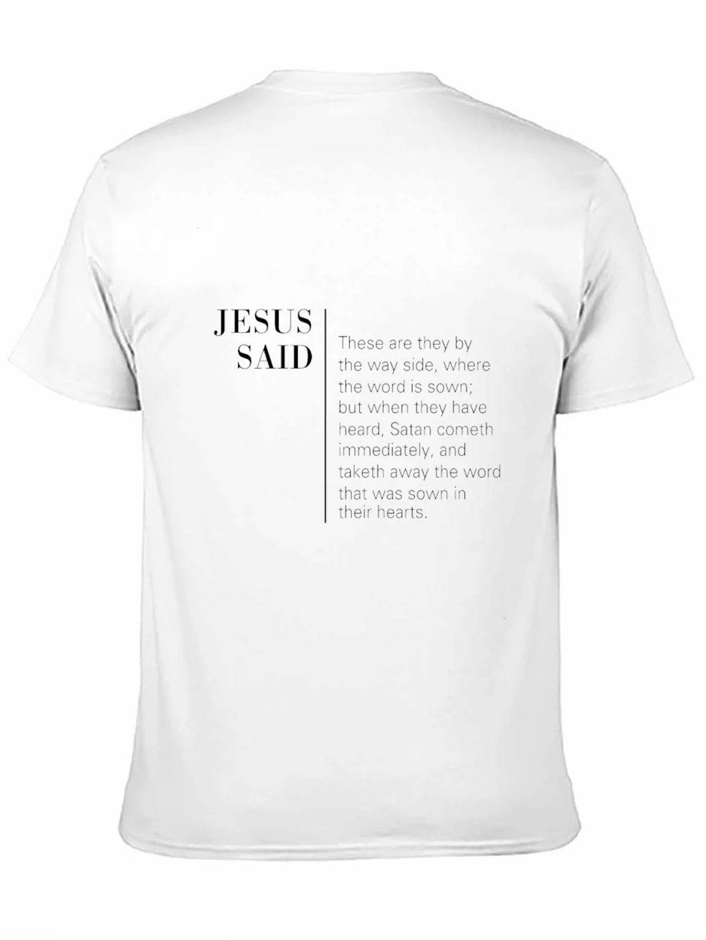 Jesus Said Black Graphic T-Shirt product image 10
