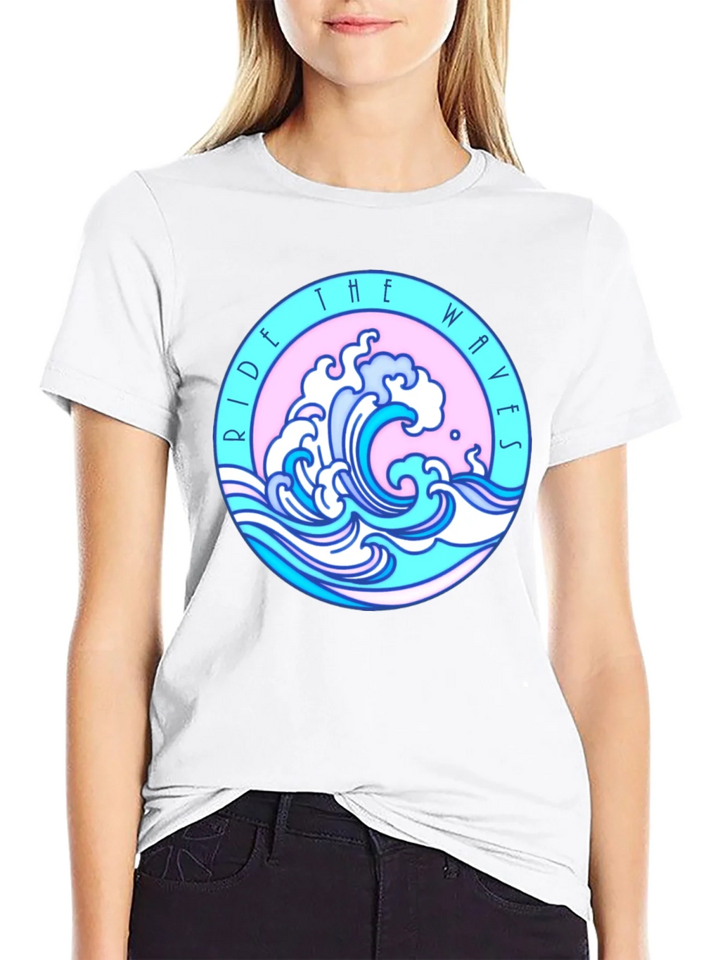 Ride The Waves Black Graphic Tee product image 2