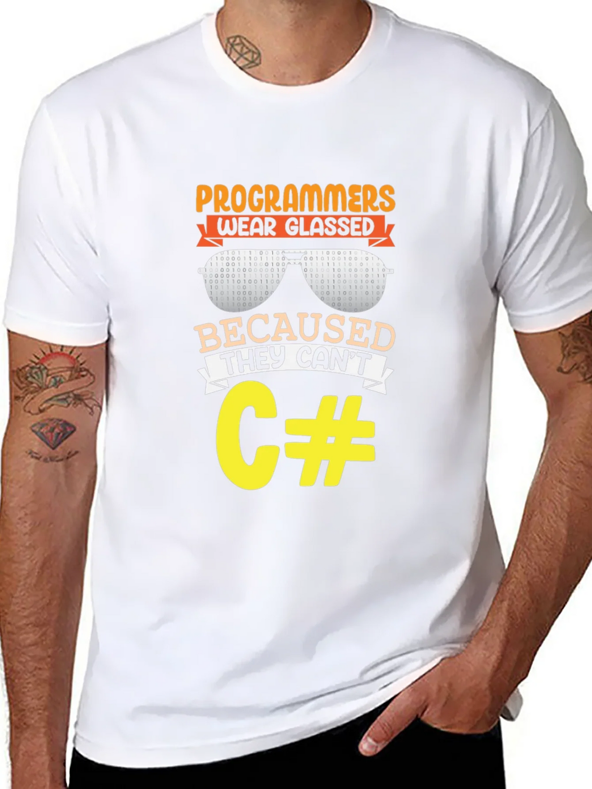 Programmers Wear Glasses Funny Coding T-Shirt product image 7