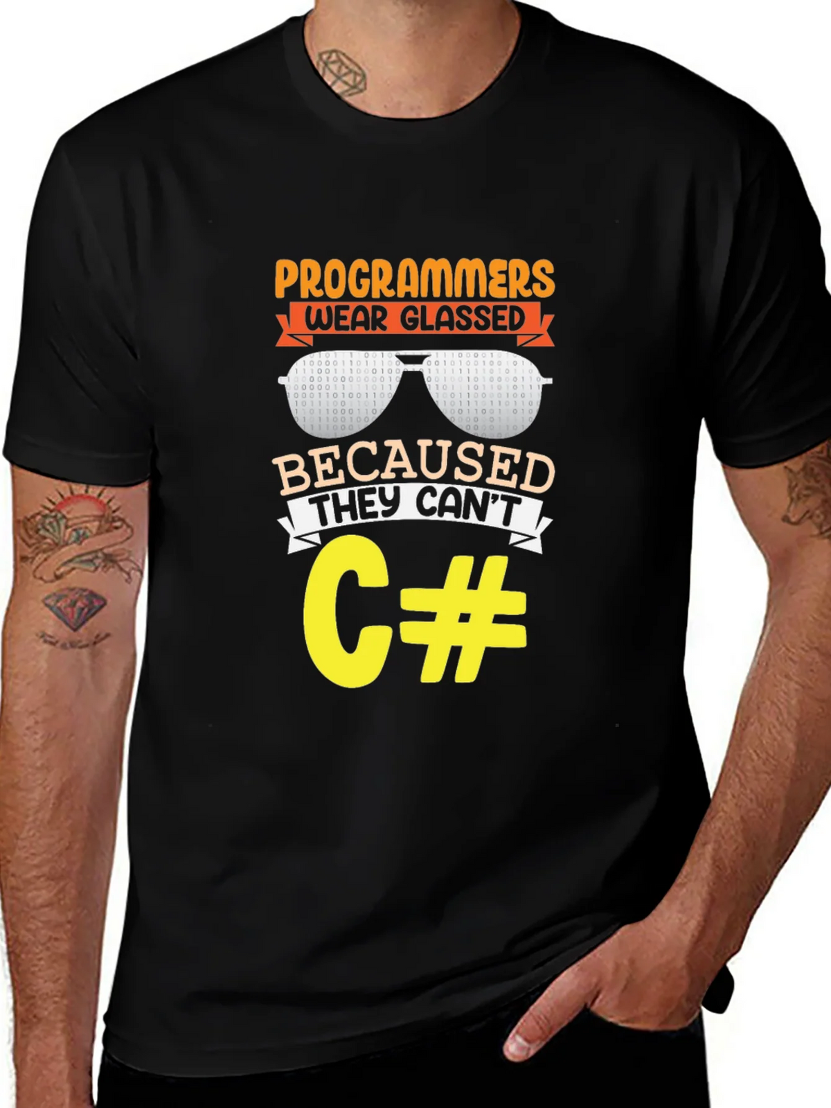 Programmers Wear Glasses Funny Coding T-Shirt product image 1