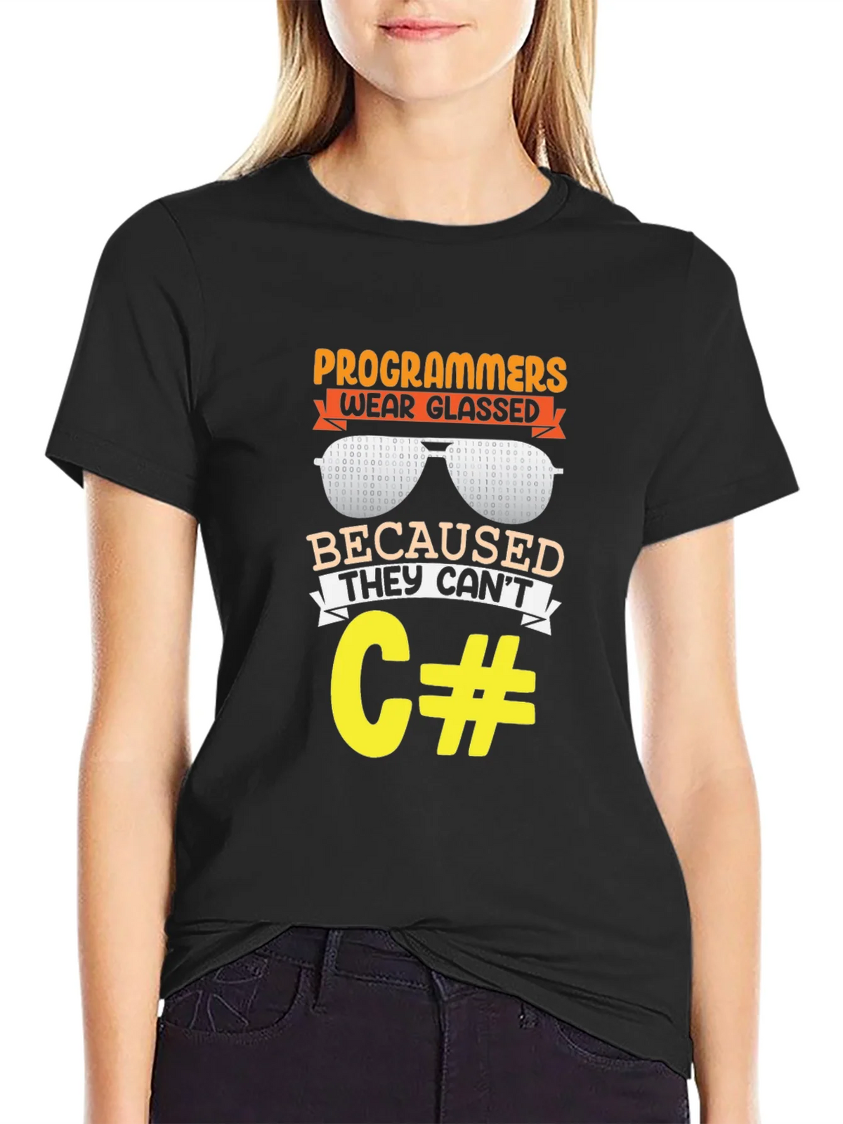 Programmers Wear Glasses Funny Coding T-Shirt product image 2