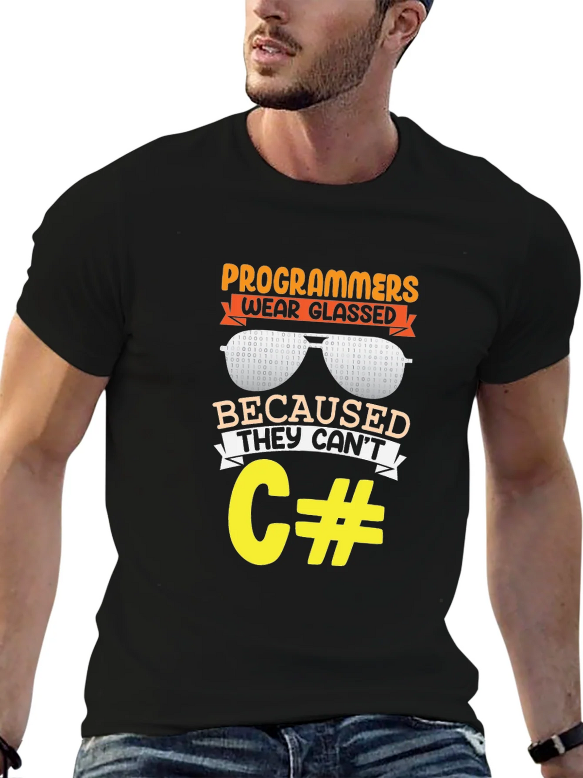 Programmers Wear Glasses Funny Coding T-Shirt product image 6