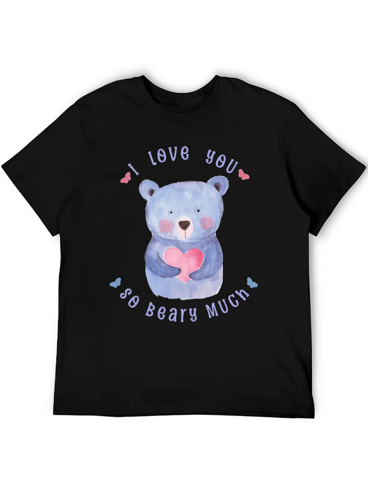 I Love You So Beary Much Black T-Shirt product image 5