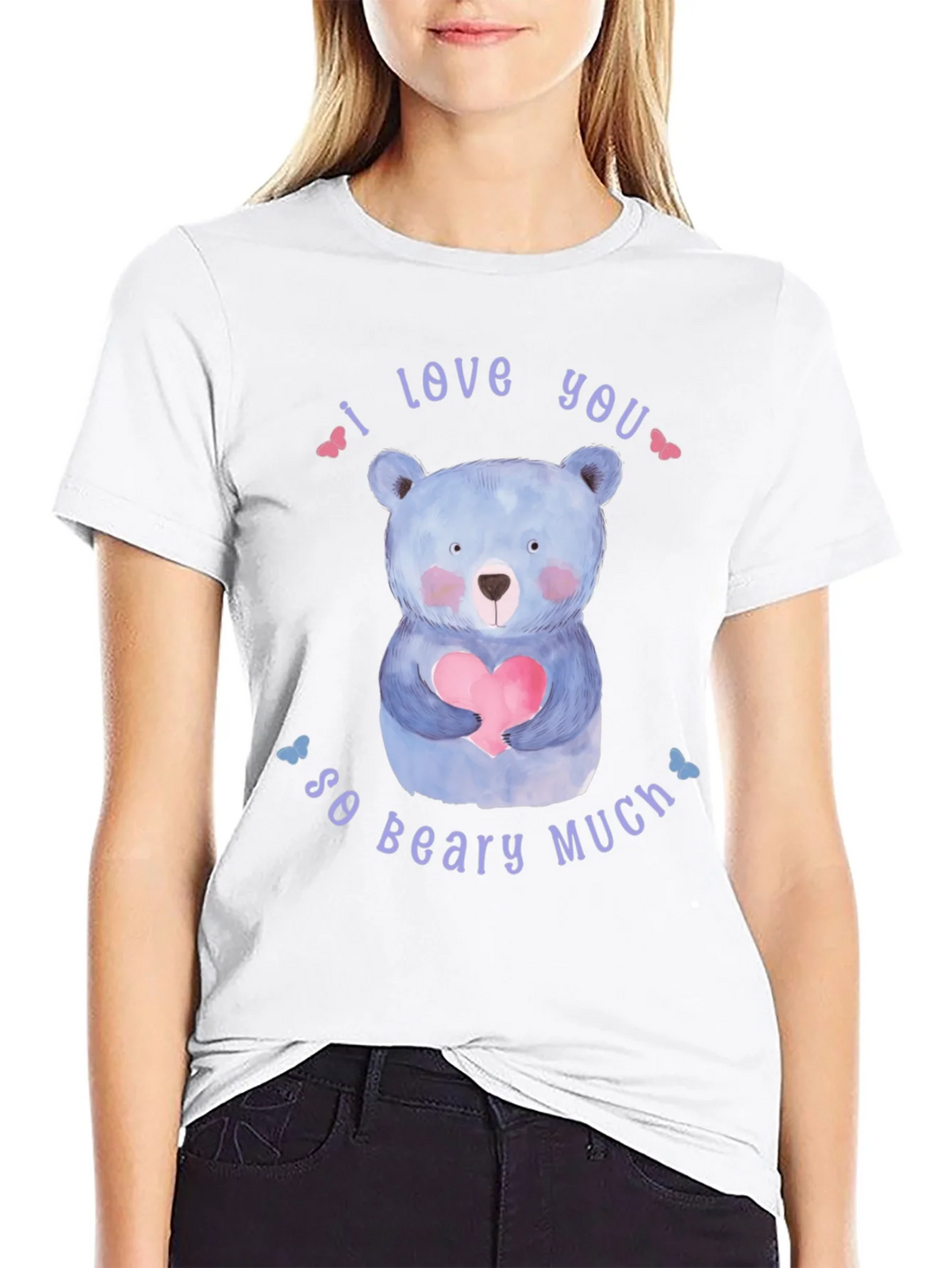 I Love You So Beary Much Black T-Shirt product image 8