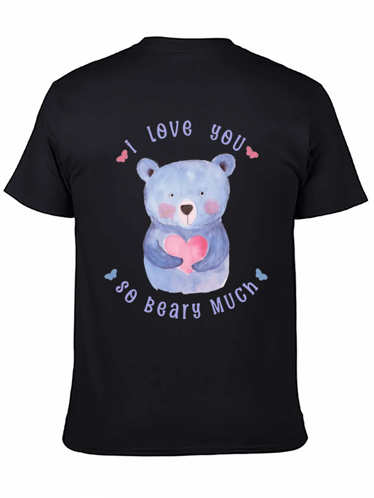 I Love You So Beary Much Black T-Shirt product image 4