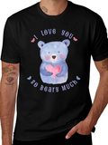 I Love You So Beary Much Black T-Shirt product image 1