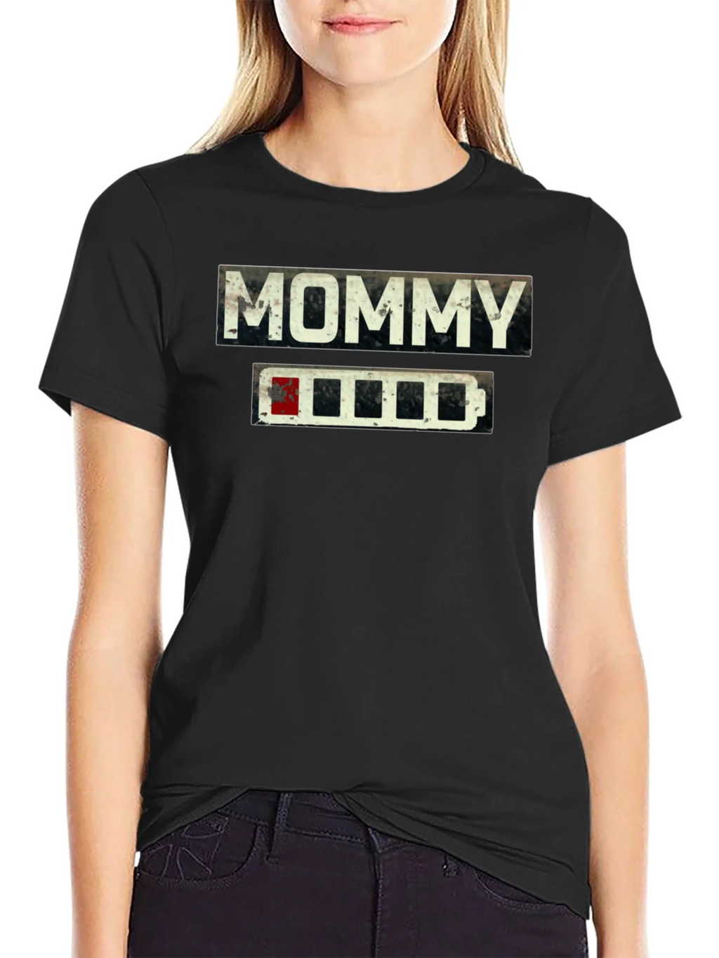 Mommy Low Battery Novelty T-Shirt product image 1