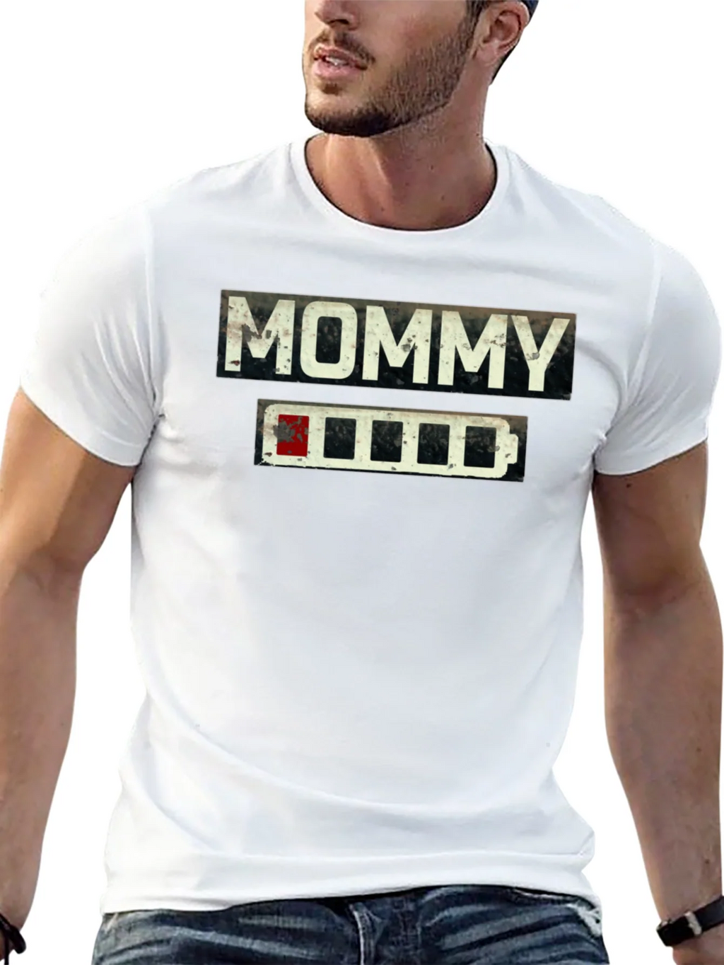 Mommy Low Battery Novelty T-Shirt product image 3
