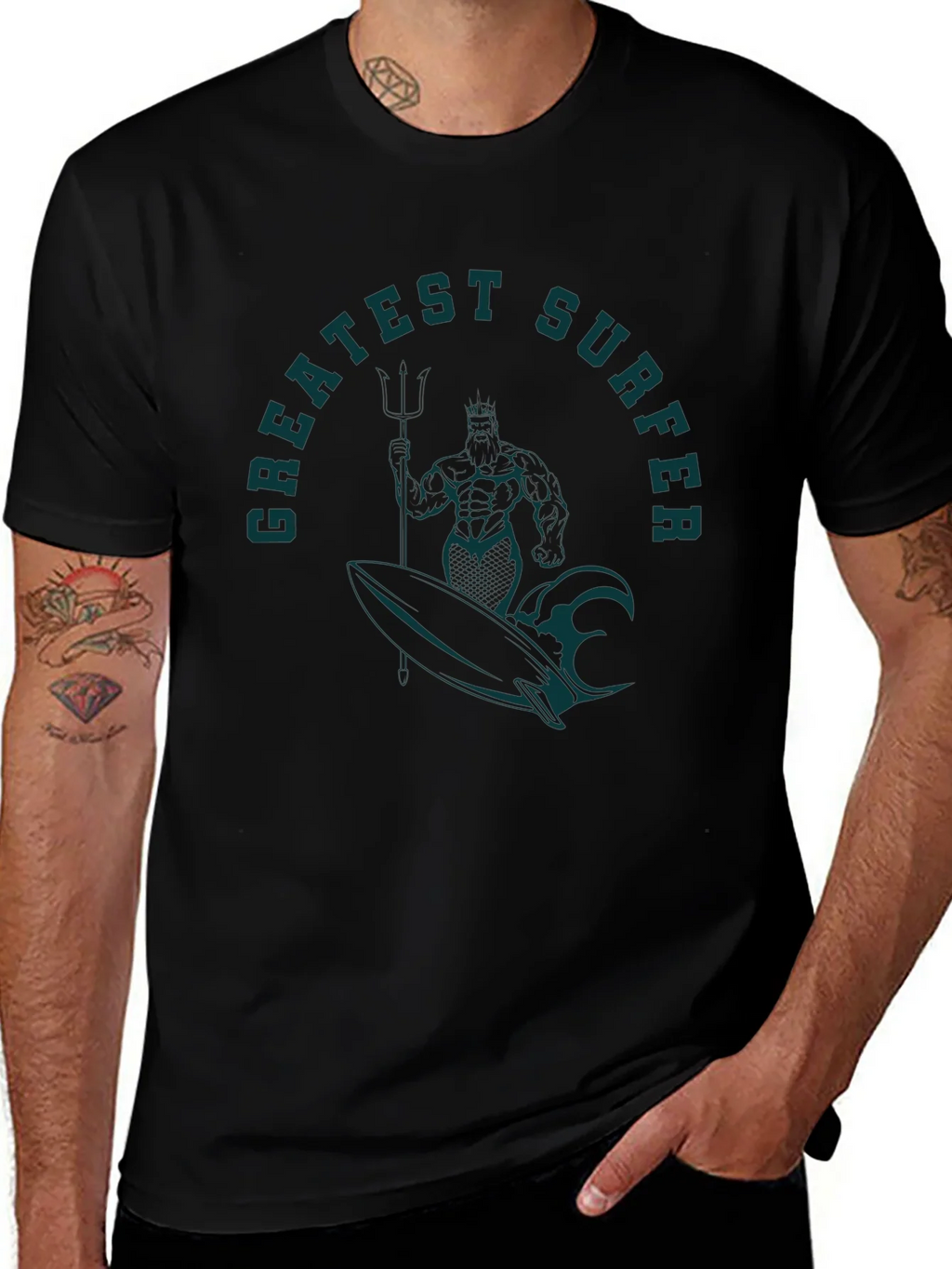 Greatest Surfer Graphic Tee - Black product image 1