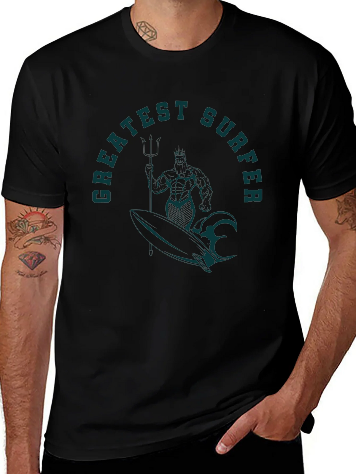 Greatest Surfer Graphic Tee - Black product image 1