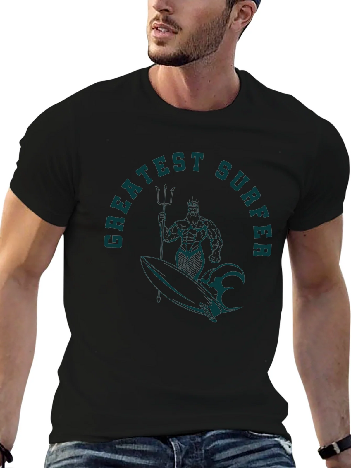Greatest Surfer Graphic Tee - Black product image 6