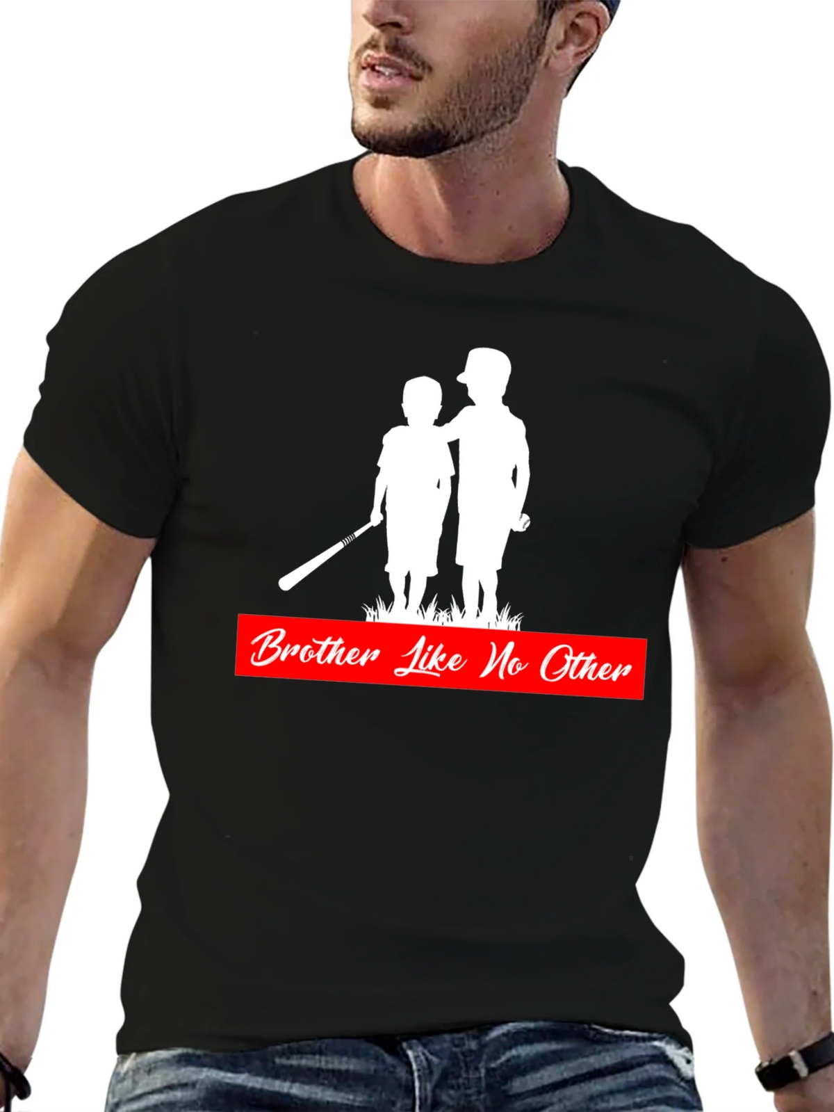 Brother Like No Other T-Shirt - Baseball Silhouette Design product image 6