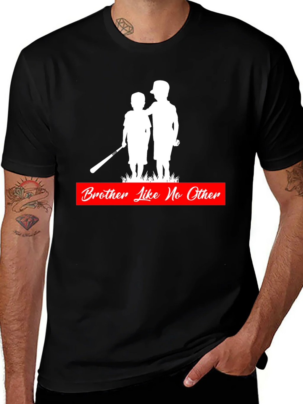 Brother Like No Other T-Shirt - Baseball Silhouette Design product image 1
