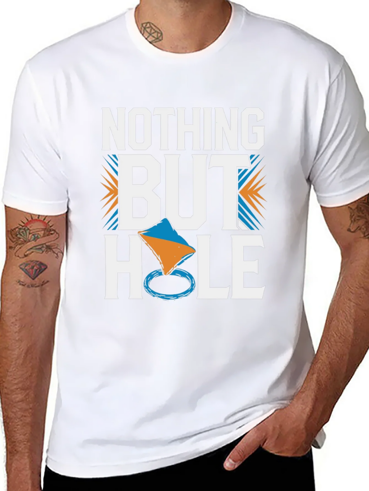 Nothing But Hole T-Shirt Cornhole Player Tee product image 5