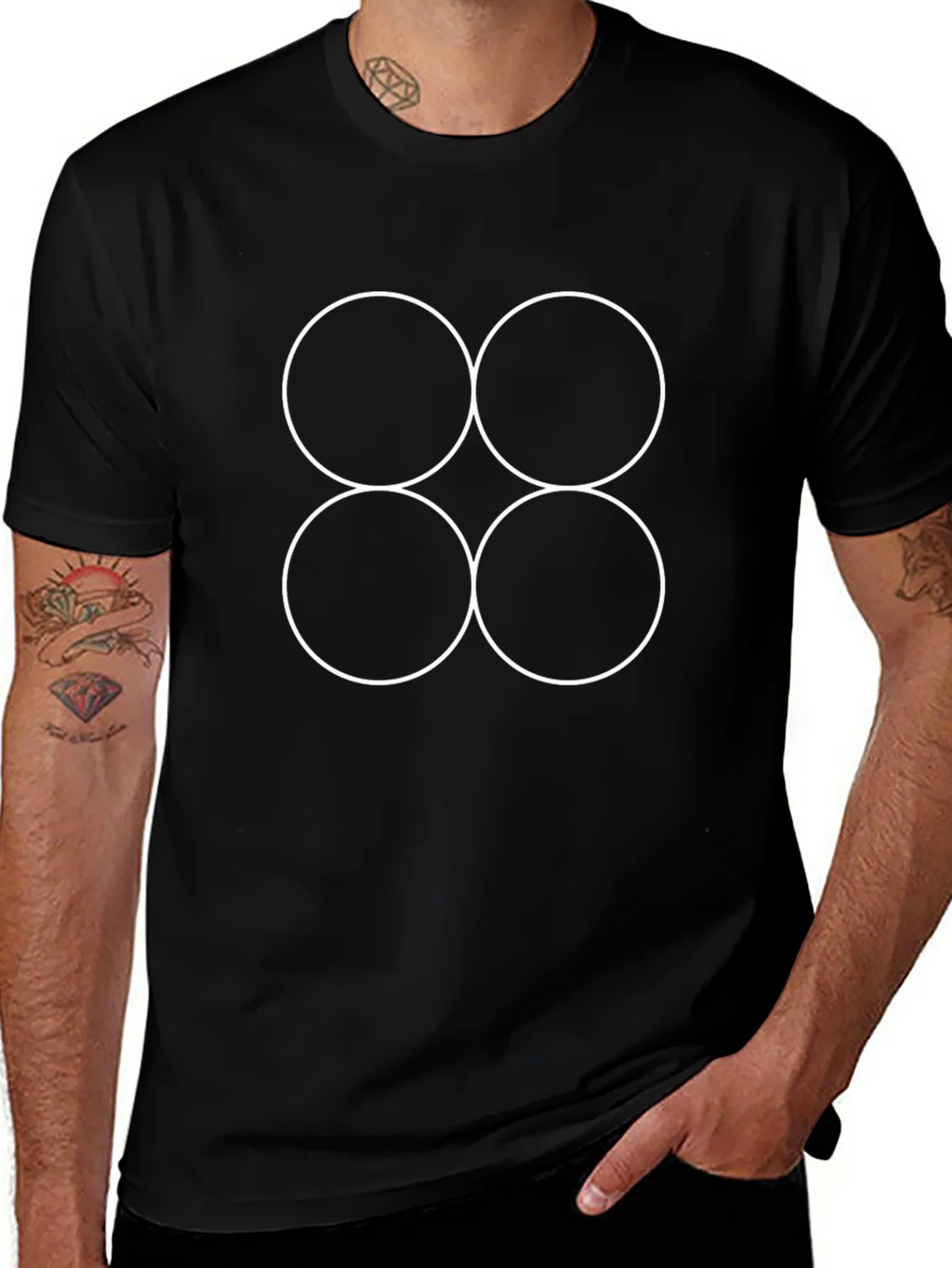 Black Tee with Circle Design product image 1