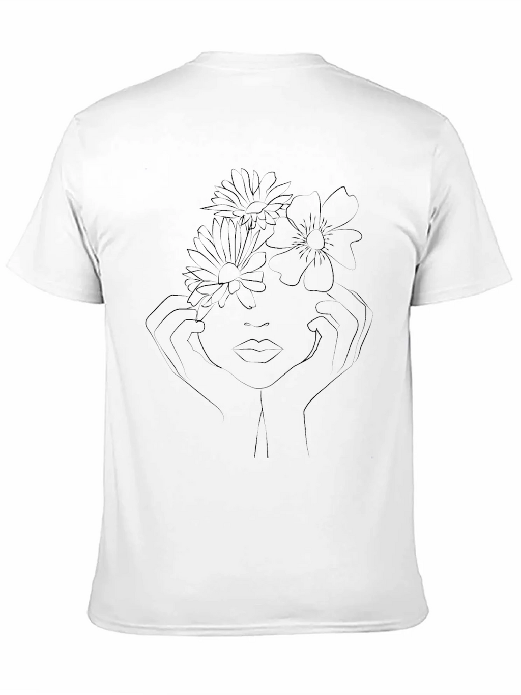 Floral Face Line Art Graphic T-Shirt product image 10