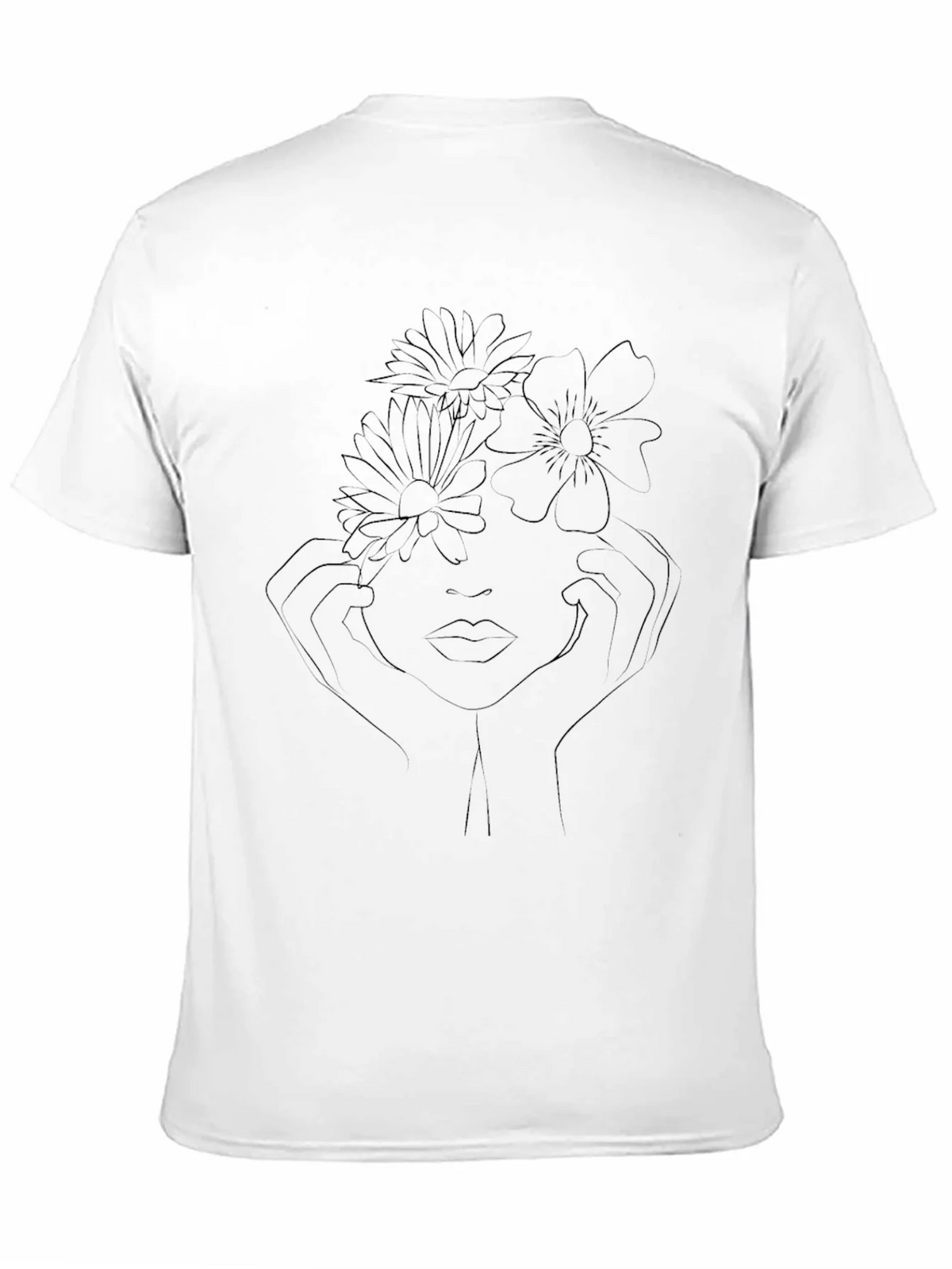 Floral Face Line Art Graphic T-Shirt product image 10