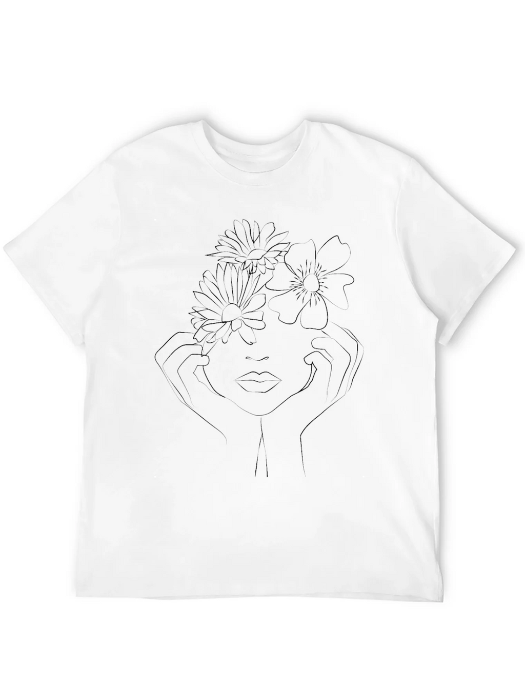 Floral Face Line Art Graphic T-Shirt product image 11