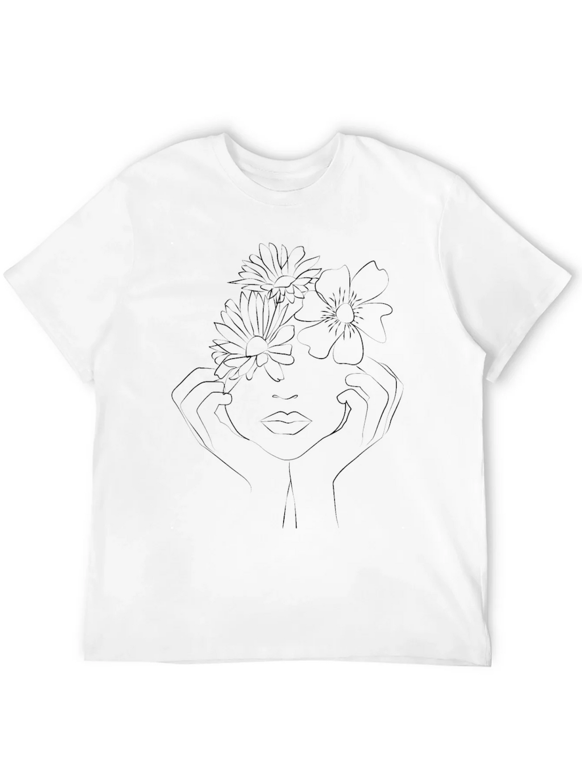 Floral Face Line Art Graphic T-Shirt product image 11