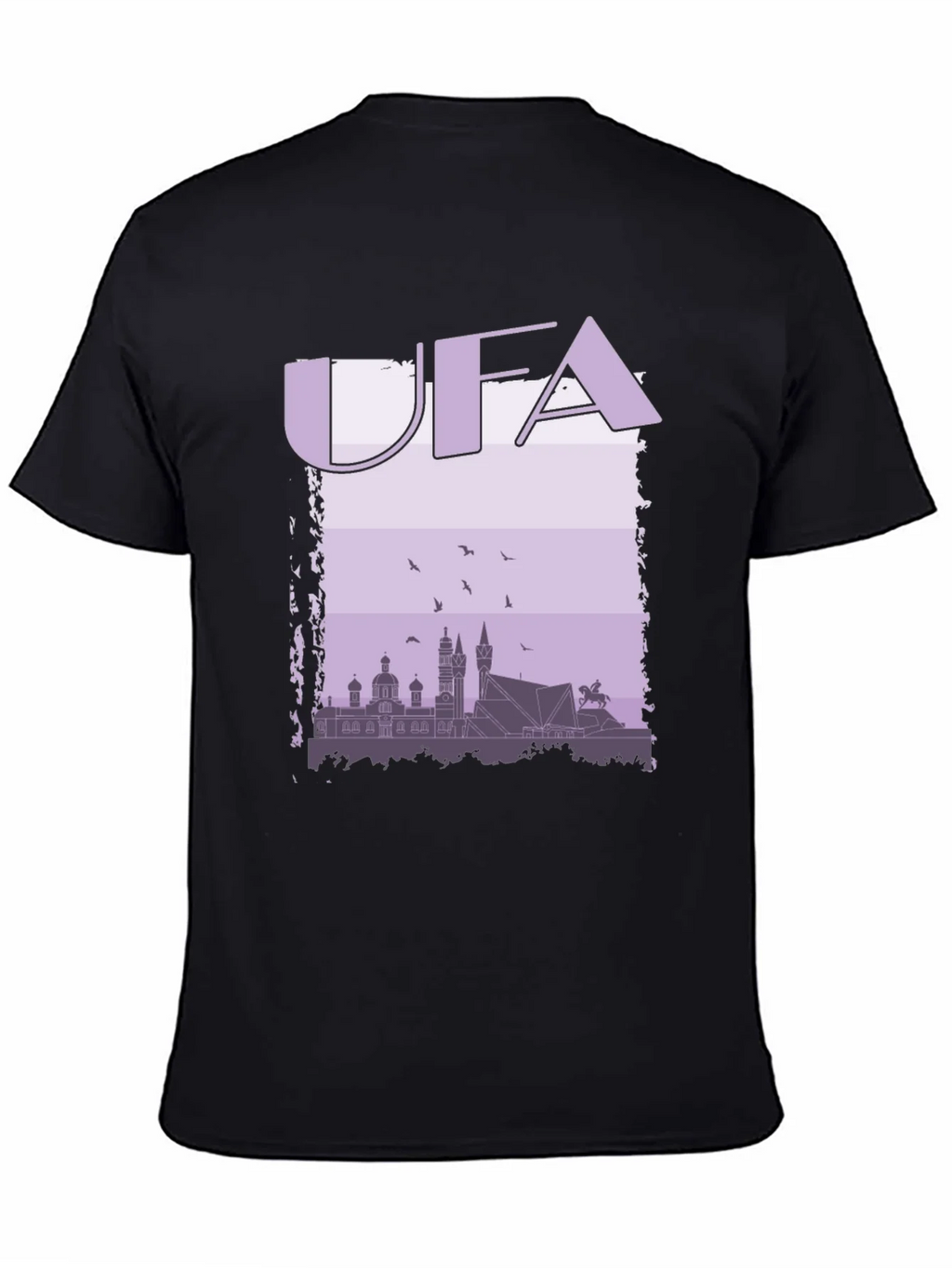 UFA Skyline Graphic T-Shirt - Black Cotton Tee product image 2