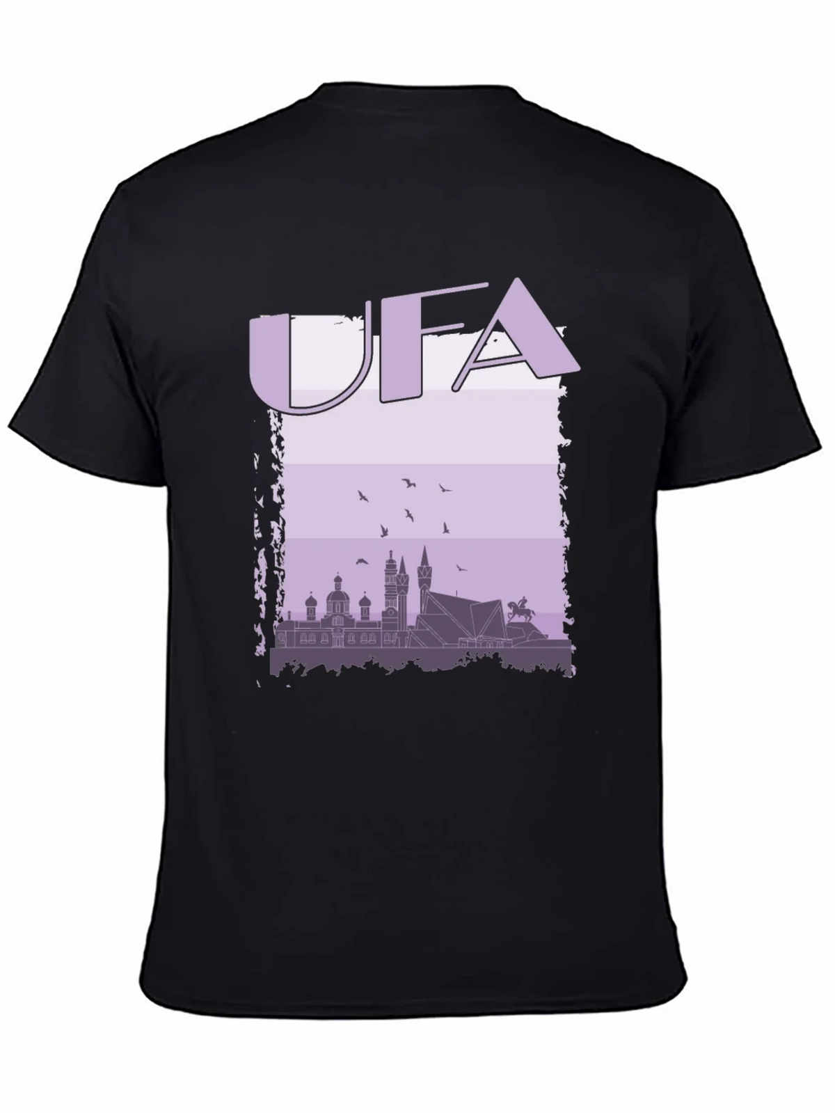 UFA Skyline Graphic T-Shirt - Black Cotton Tee product image 2