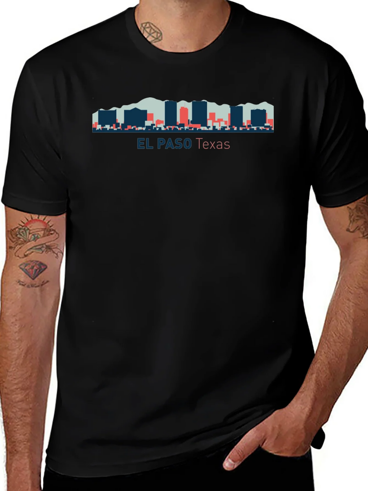 El Paso Texas Skyline Graphic T-Shirt product image 1