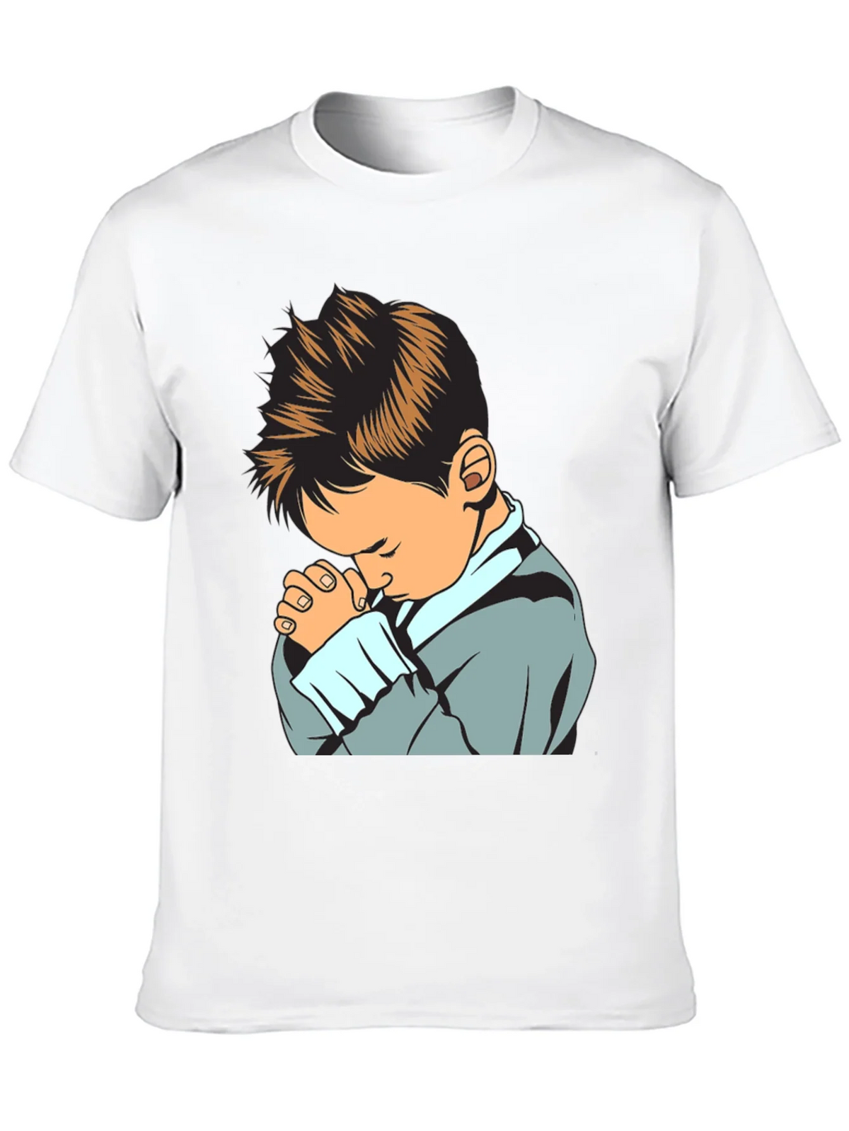 Praying Boy Graphic Tee - Soft Cotton Blend product image 7