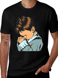 Praying Boy Graphic Tee - Soft Cotton Blend product image 1