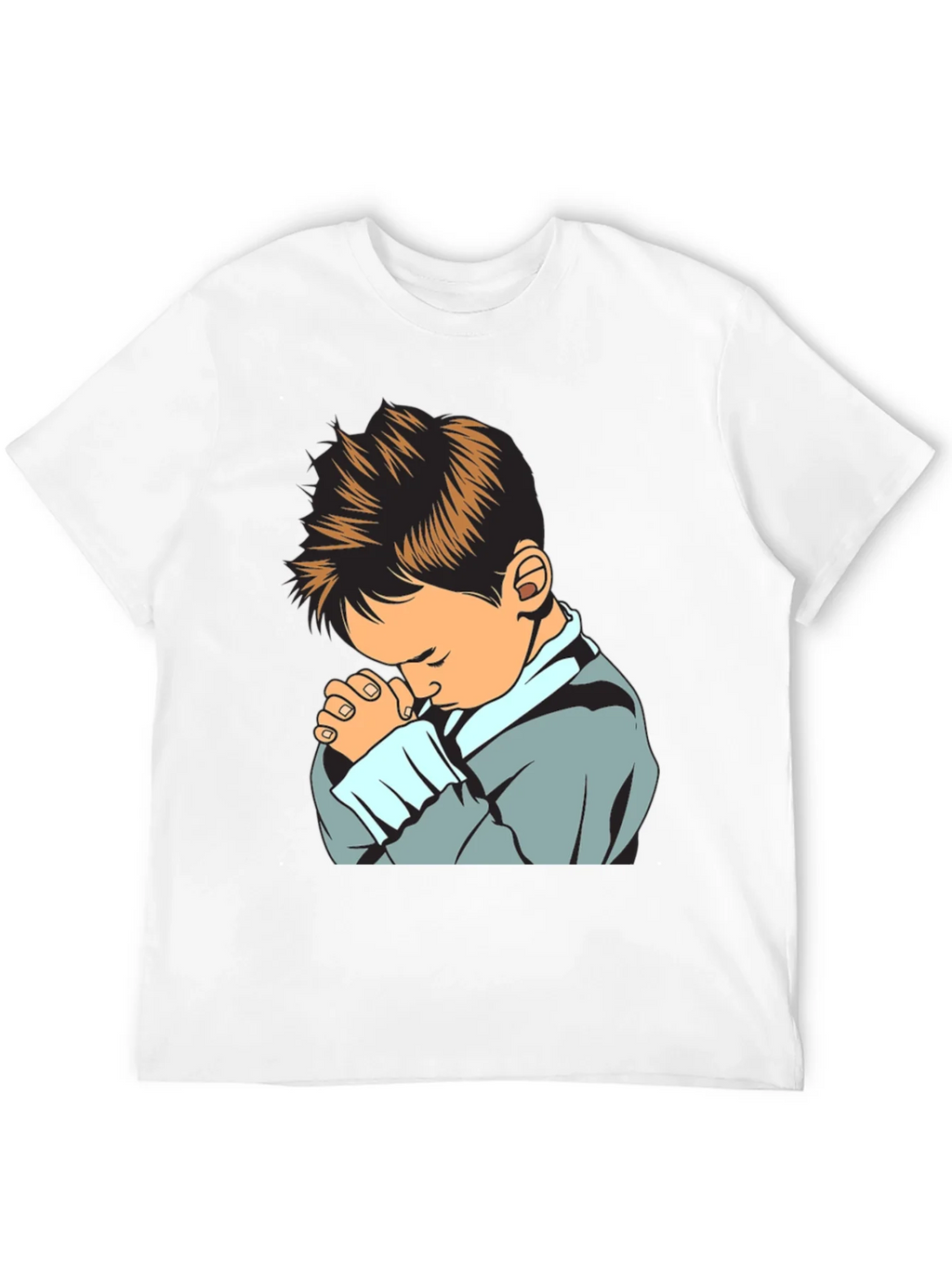 Praying Boy Graphic Tee - Soft Cotton Blend product image 8