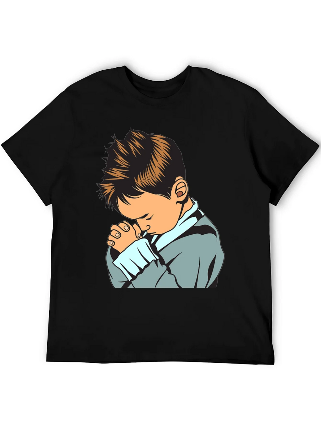 Praying Boy Graphic Tee - Soft Cotton Blend product image 4