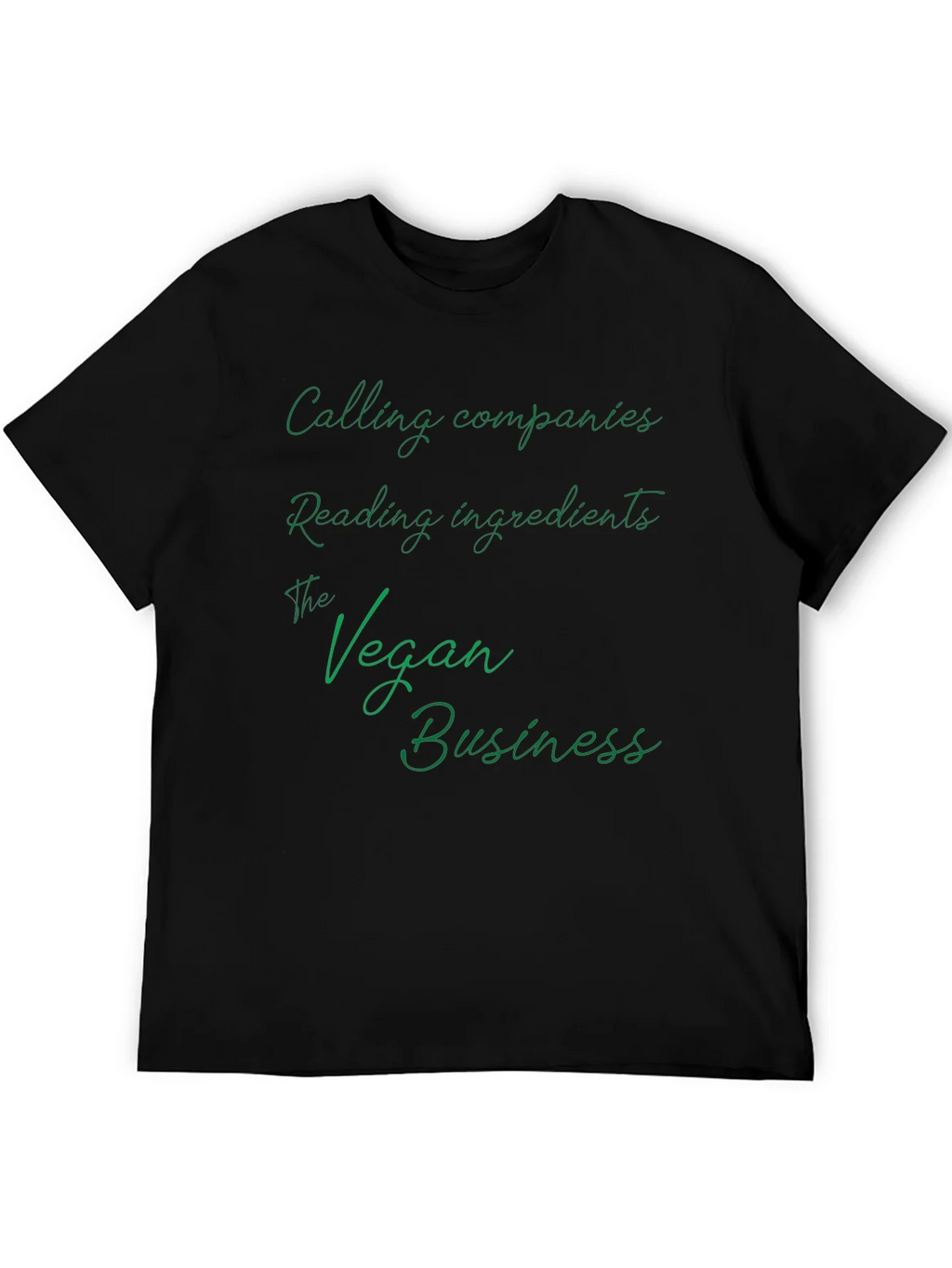 Vegan Business T-Shirt - Calling Companies Reading product image 4