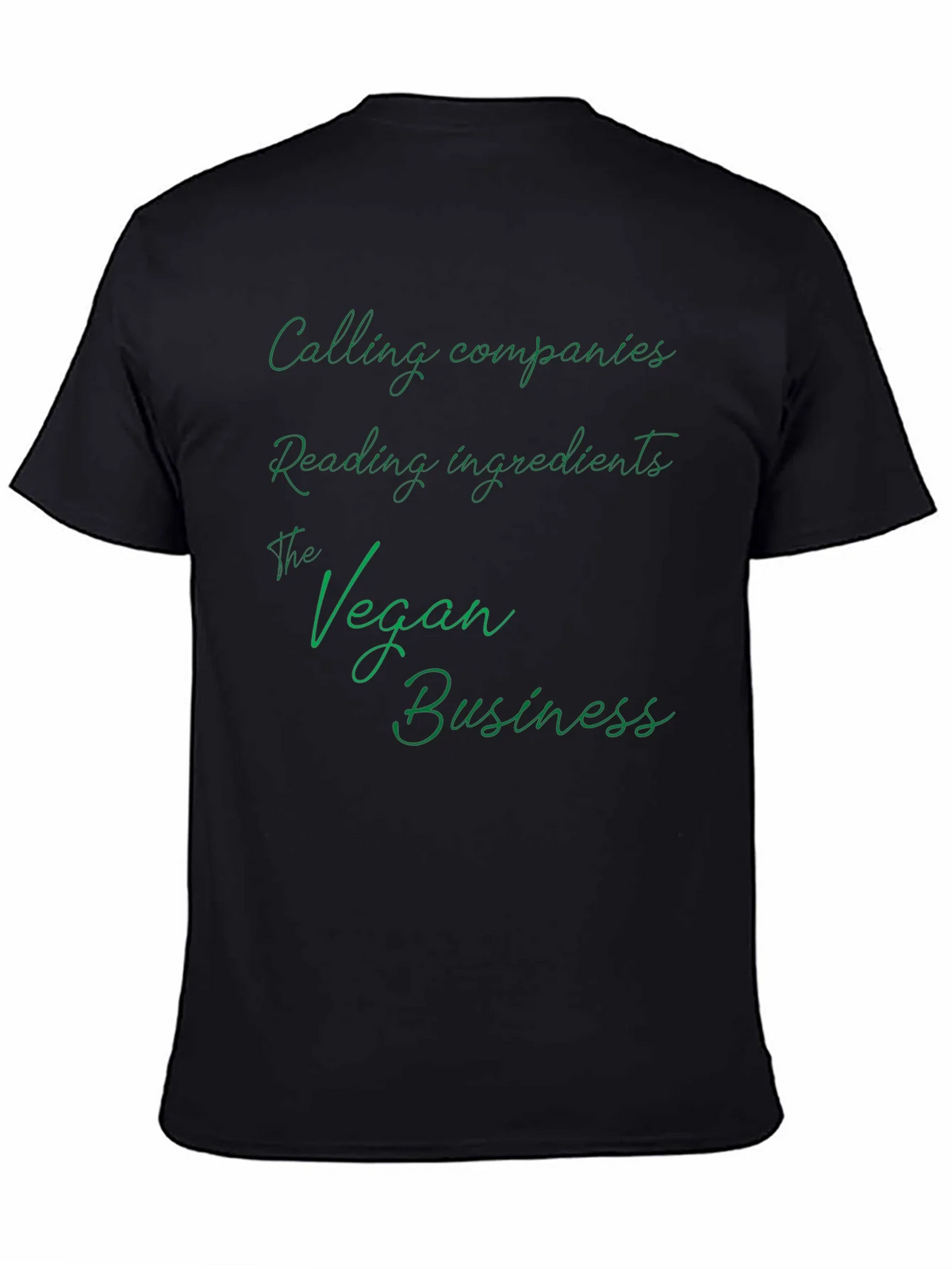Vegan Business T-Shirt - Calling Companies Reading product image 3