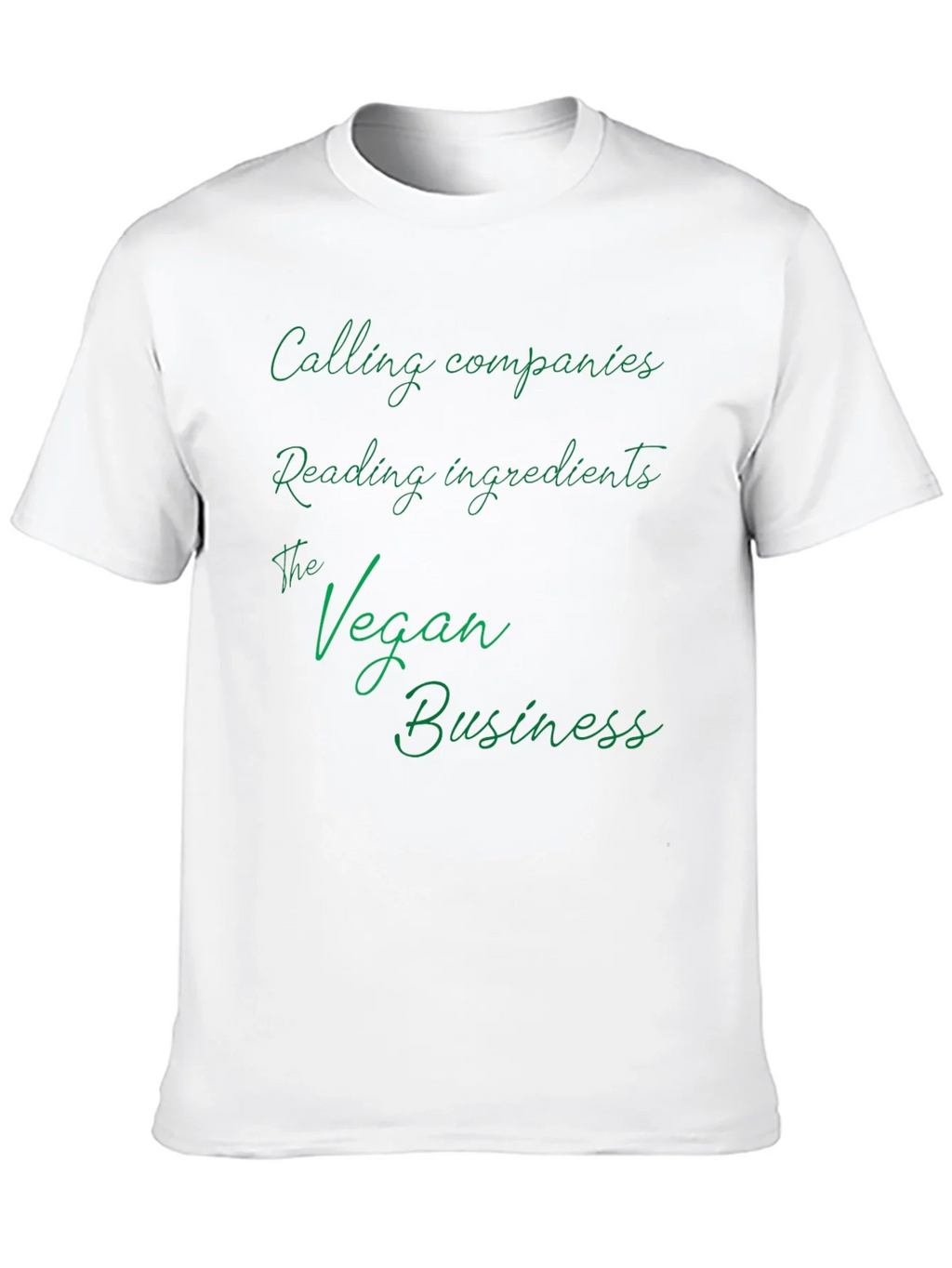 Vegan Business T-Shirt - Calling Companies Reading product image 6