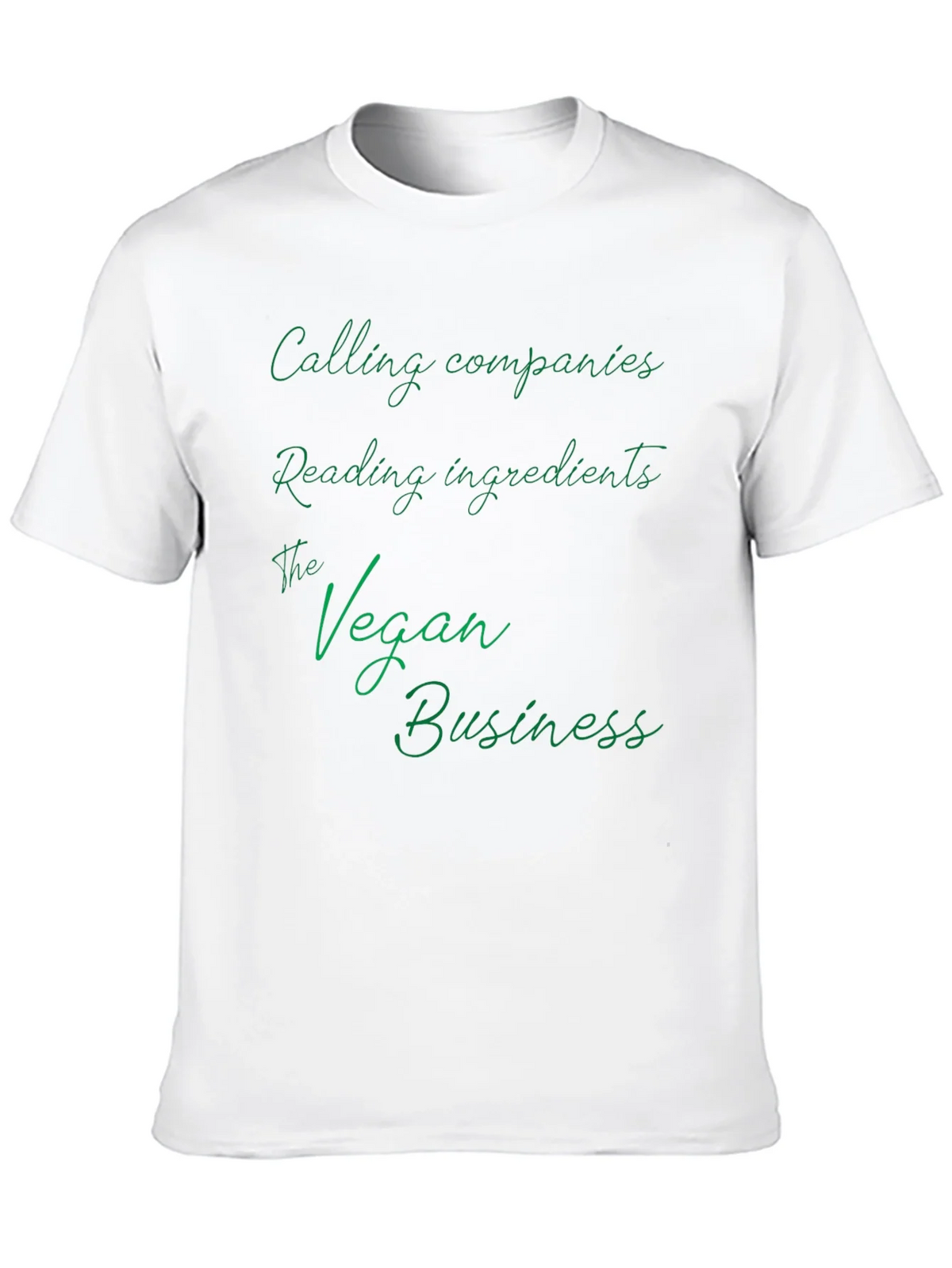 Vegan Business T-Shirt - Calling Companies Reading product image 6