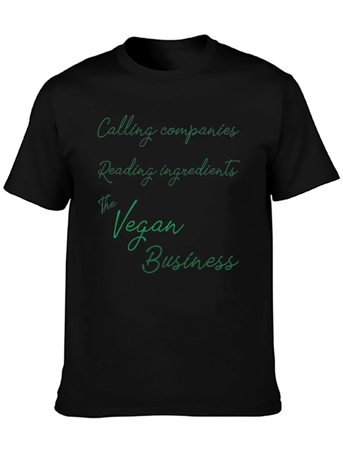 Vegan Business T-Shirt - Calling Companies Reading product image 2
