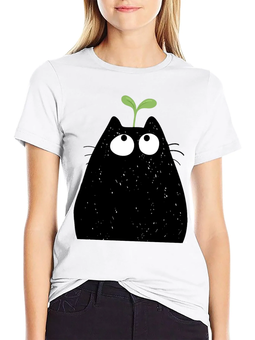 Funny Cat Sprout Graphic T-Shirt product image 7