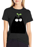 Funny Cat Sprout Graphic T-Shirt product image 1