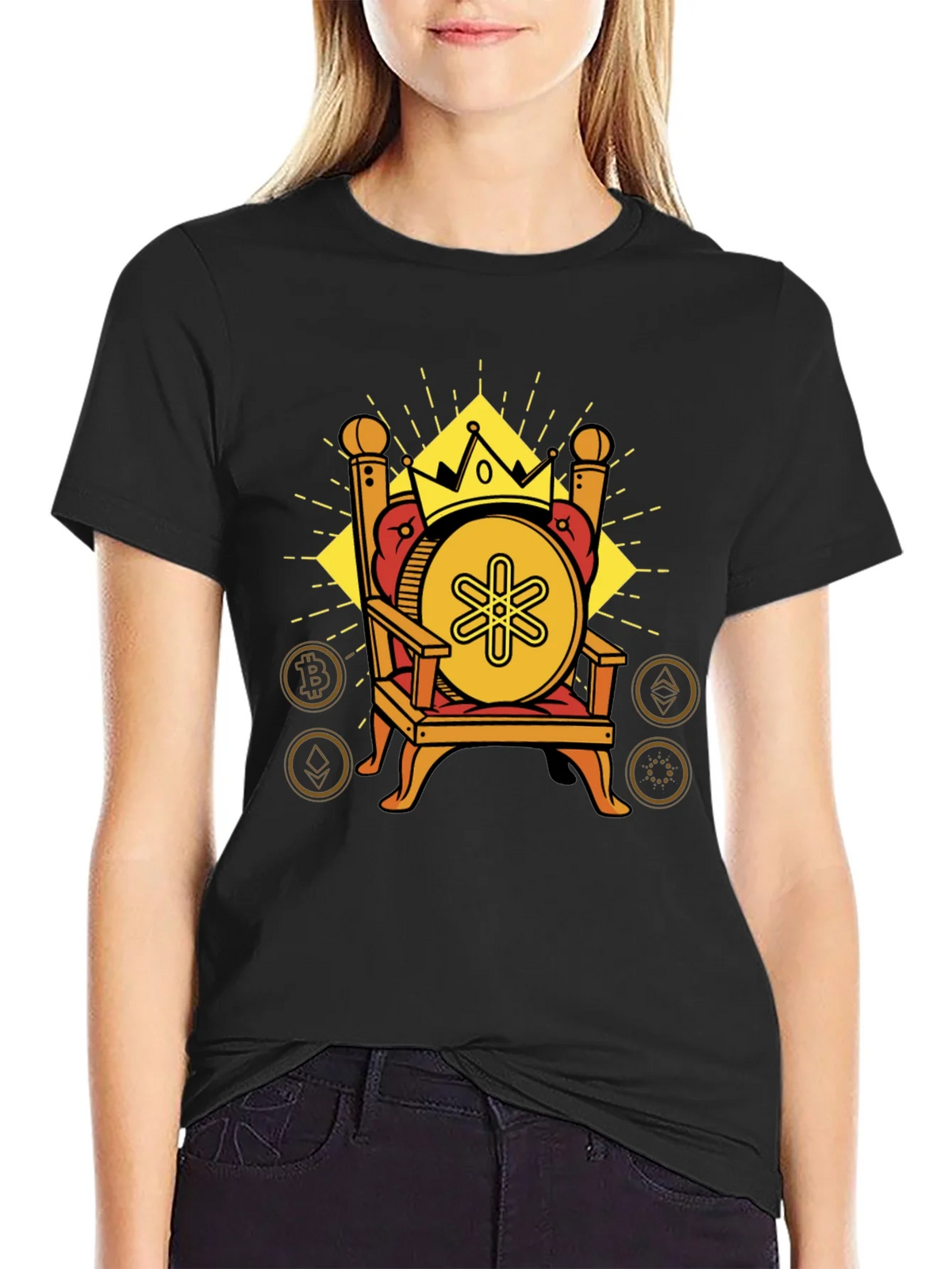 Crypto King Black T-Shirt product image 2